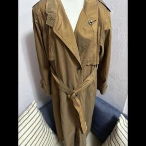 Stylish Tan Long Trench Coat With Belt
